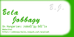 bela jobbagy business card
